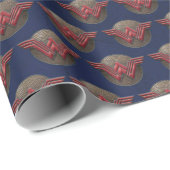 Symbool van de vrouw over concentrische cirkels cadeaupapier (Rol Hoek)