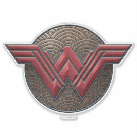 Symbool van de vrouw over concentrische cirkels sticker (Voorkant)