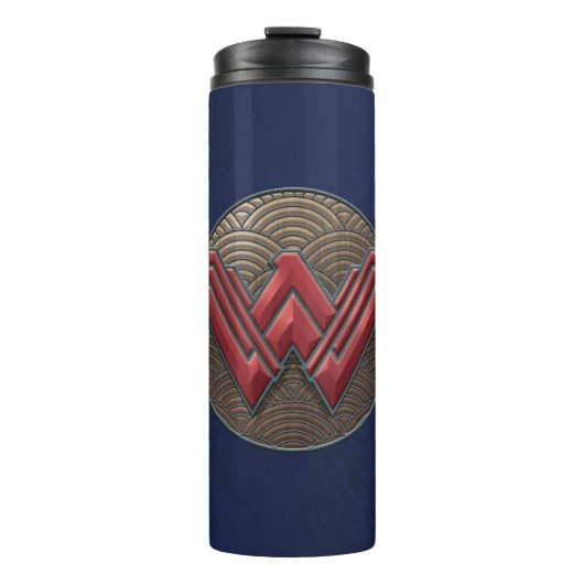 Symbool van de vrouw over concentrische cirkels thermosbeker (Voorkant)