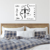 Symbool van de Weegdierentuin Canvas Afdruk (Insitu (Slaapkamer))