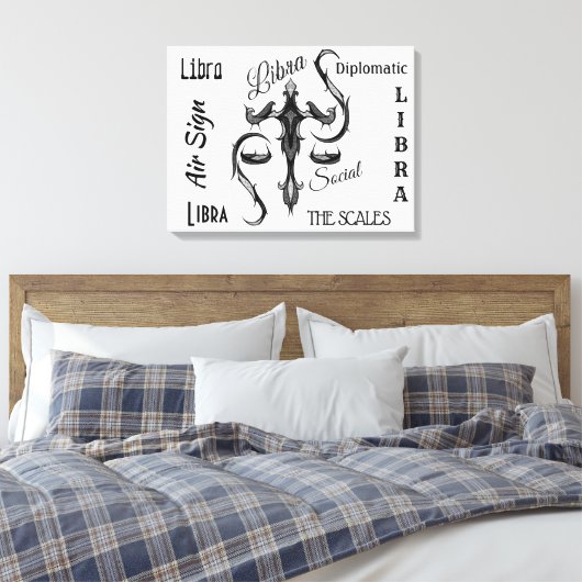 Symbool van de Weegdierentuin Canvas Afdruk (Insitu (Slaapkamer))