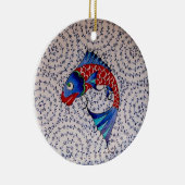 Symbool van Fortune Good Luck Koi Fish Keramisch Ornament (Rechts)