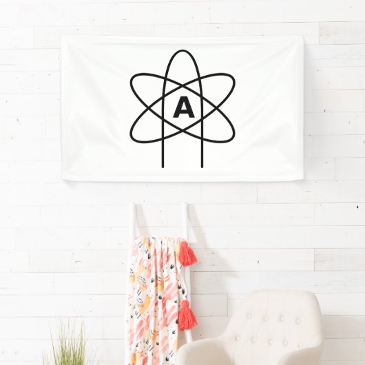 Symbool van het atheïsme (Atom Emblem) Spandoek (Insitu)