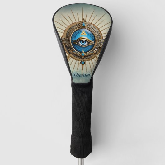 Symbool van het Egyptische alziende oog, Golfheadcover (Voorkant)