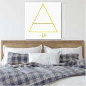 Symbool van het gevalde pagan-luchtelement canvas afdruk (Insitu (Slaapkamer))