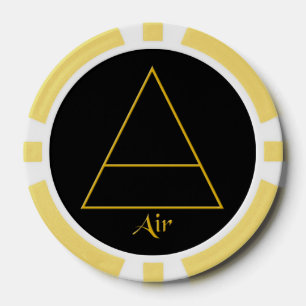 Symbool van het gevalde pagan-luchtelement pokerchips