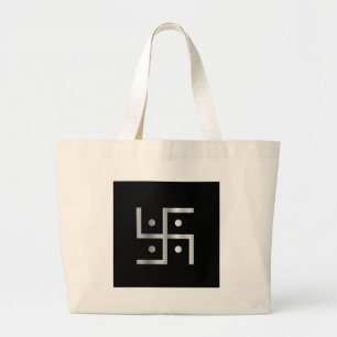 Symbool van het hindoeïsme Swastika Grote Tote Bag