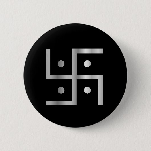 Symbool van het hindoeïsme Swastika Ronde Button 5,7 Cm (Voorkant)