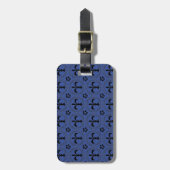 Symbool van het onderscheid: "Fleur-de-lis on Blue Bagagelabel (Voorkant verticaal)
