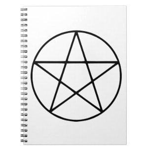 Symbool van het pentagram - Vijf gestileerde sterv Notitieboek