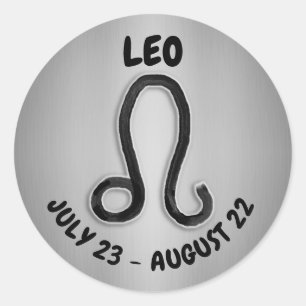 Symbool van Horoscope Sign Leo Ronde Sticker