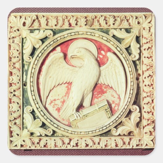 Symbool van John de Evangelist Vierkante Sticker (Voorkant)