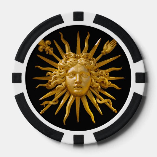 Symbool van Lodewijk XIV de Zonnekoning Poker Chips (Voorkant)