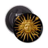 Symbool van Louis XIV de Sun King Button Flesopener (Voorkant)