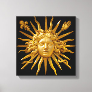 Symbool van Louis XIV de Sun King Canvas Afdruk