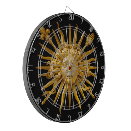 Symbool van Louis XIV de Sun King Dartbord (Voorkant Links)