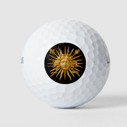 Symbool van Louis XIV de Sun King Golfballen (Voorkant)