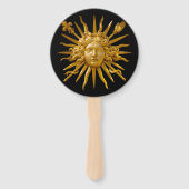 Symbool van Louis XIV de Sun King Handwaaier (Achterkant)