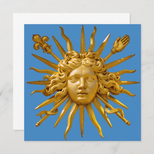 Symbool van Louis XIV de Sun King Kaart (Voorkant / Achterkant)