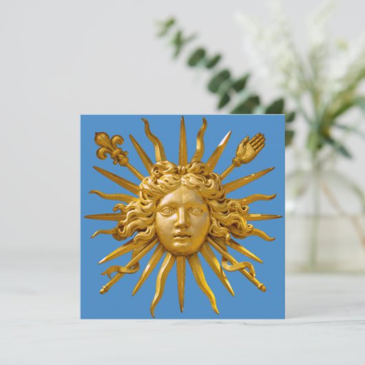Symbool van Louis XIV de Sun King Kaart (Staand voorkant)