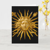Symbool van Louis XIV de Sun King Kaart (Gele Bloem)