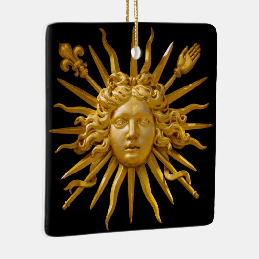 Symbool van Louis XIV de Sun King Keramisch Ornament (Rechts)