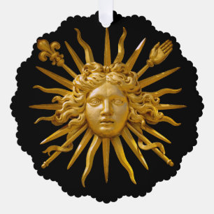 Symbool van Louis XIV de Sun King Ornament Kaart