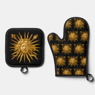 Symbool van Louis XIV de Sun King Ovenwant & Pannenlap Set