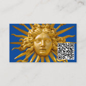 Symbool van Louis XIV de Sun King - QR-code Visitekaartje (Voorkant)