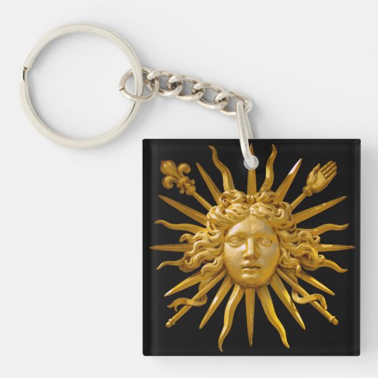Symbool van Louis XIV de Sun King Sleutelhanger (Voorkant)