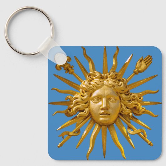 Symbool van Louis XIV de Sun King Sleutelhanger (Voorkant)
