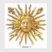 Symbool van Louis XIV de Sun King Sticker (Vel)