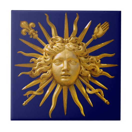 Symbool van Louis XIV de Sun King Tegeltje (Voorkant)