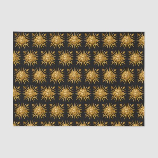 Symbool van Louis XIV de Sun King Tissuepapier (Voorkant)