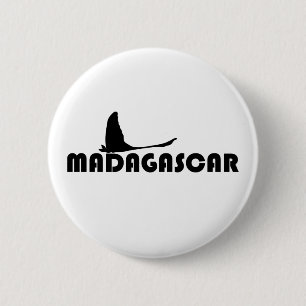 Symbool van Madagaskar - Komeetmot, reizen Ronde Button 5,7 Cm
