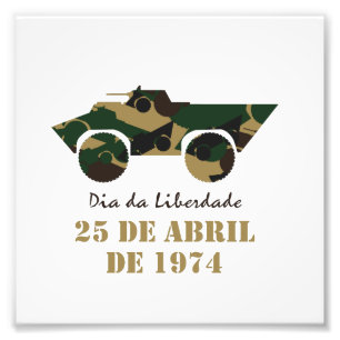 Symbool van militaire voertuigen van 25 april Revo Foto Afdruk