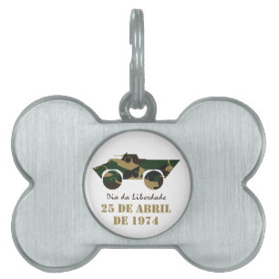 Symbool van militaire voertuigen van 25 april Revo Huisdieren Naamplaatje