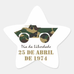 Symbool van militaire voertuigen van 25 april Revo Ster Sticker