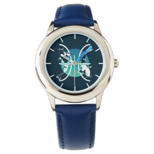 Symbool van pisces - Astrologische Zodiab Sign Wat Horloge
