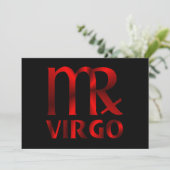 Symbool van Red Virgo Horoscope Kaart (Staand voorkant)