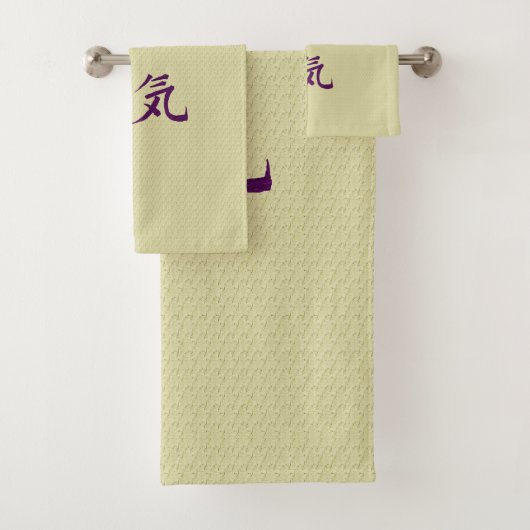 Symbool van Reiki in het Paars Bad Handdoek (Insitu)