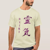Symbool van Reiki in het Paars T-shirt (Voorkant)