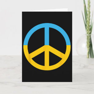 Symbool van vrede met de kleuren van de Oekraïense Kaart