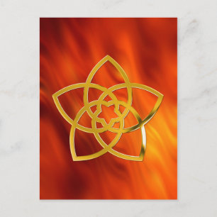 Symbool Venus Flower/GOLD Briefkaart