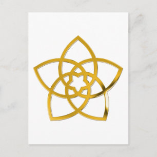 Symbool Venus Flower/GOLD Briefkaart
