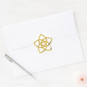 Symbool Venus Flower/GOLD Ronde Sticker (Envelop)