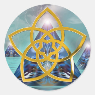 Symbool Venus Flower/GOLD zuivere energie Ronde Sticker