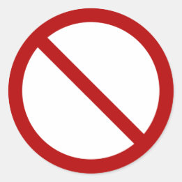 Symbool Verbod of Verbod Ronde Sticker