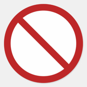 Symbool Verbod of Verbod Ronde Sticker