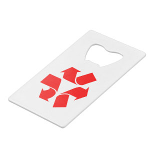 Symbool verwijderen kredietkaart flessenopener